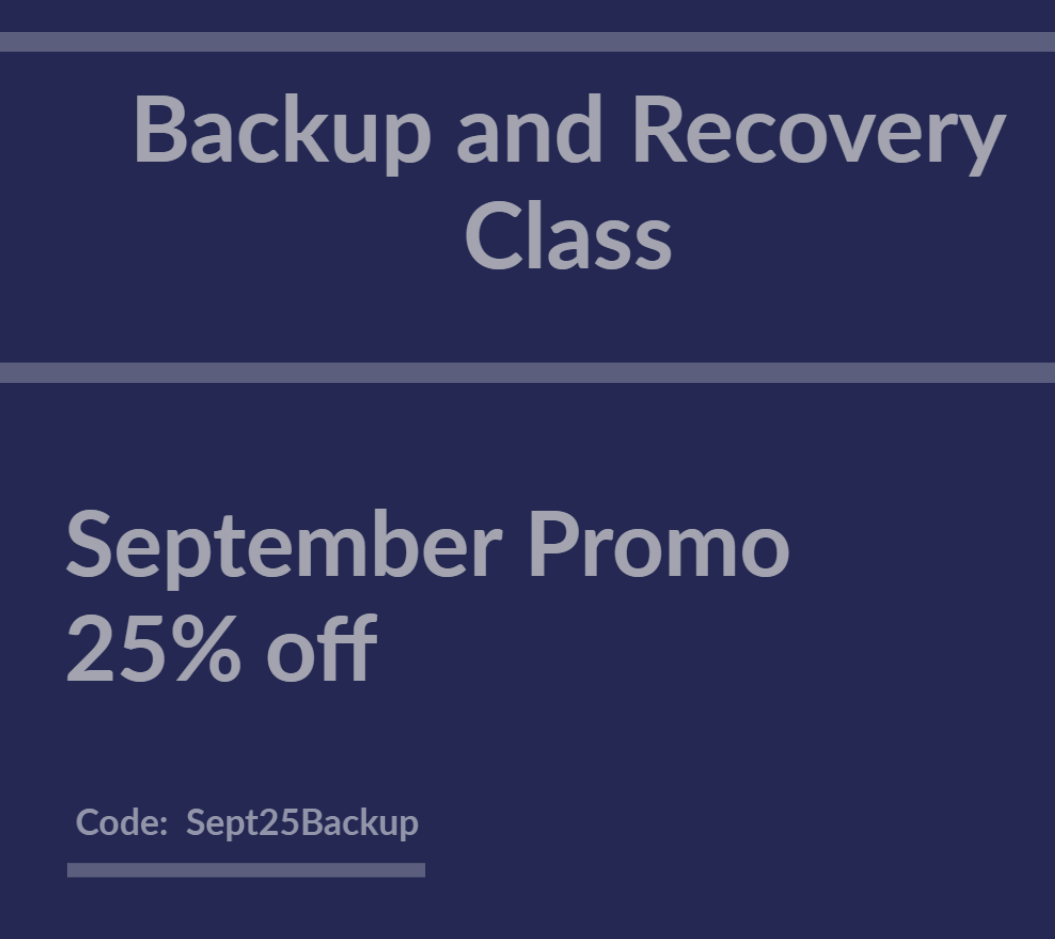 SQL Server Backup and Recovery Course