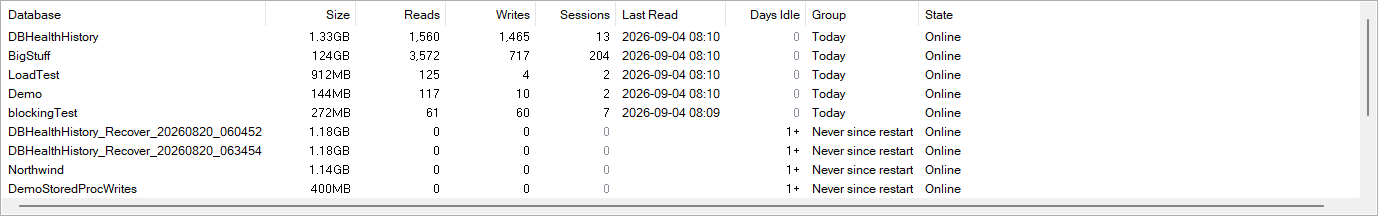 The database use grid