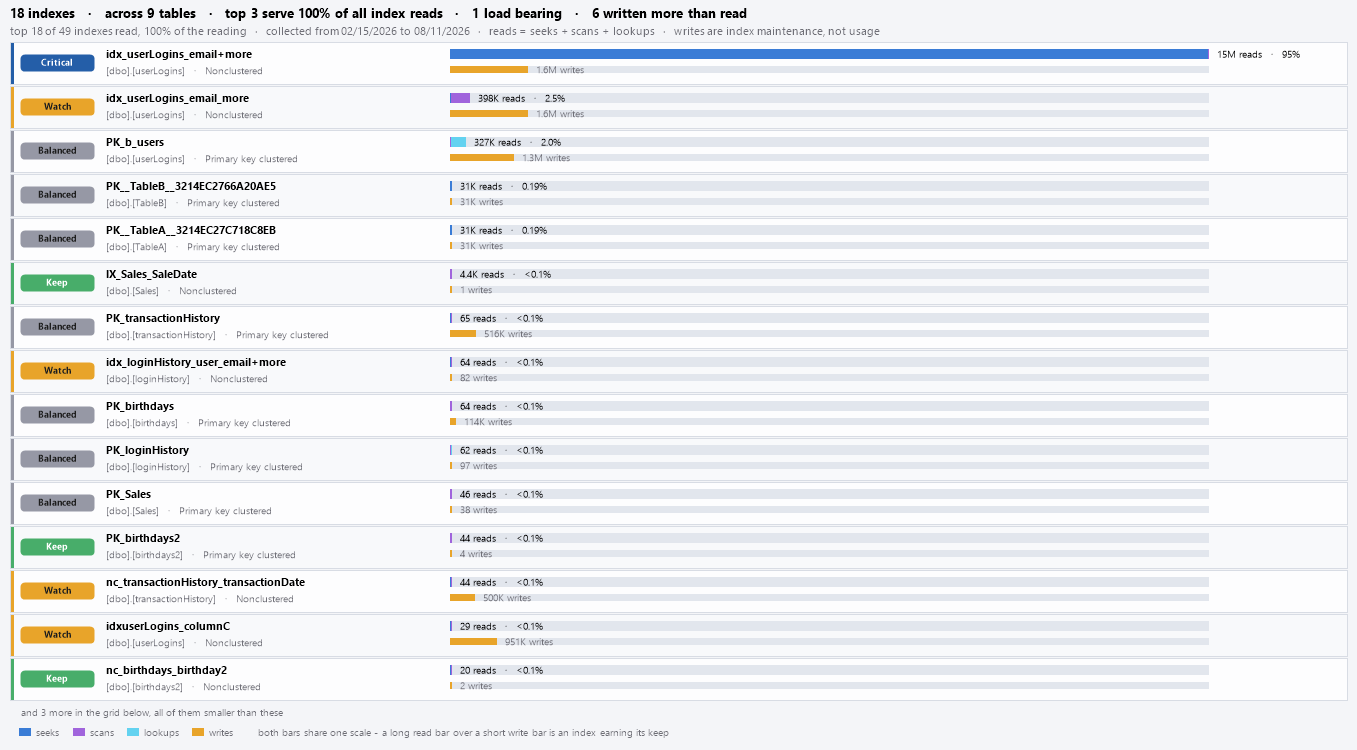 Index usage bars