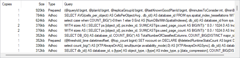 The one time use queries grid