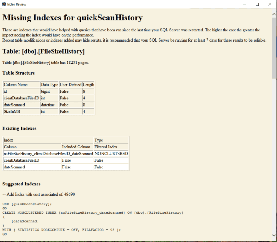 SQL Server Health Check Report