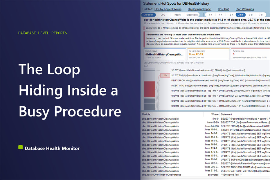 Finding the Statement Inside a Loop in SQL Server